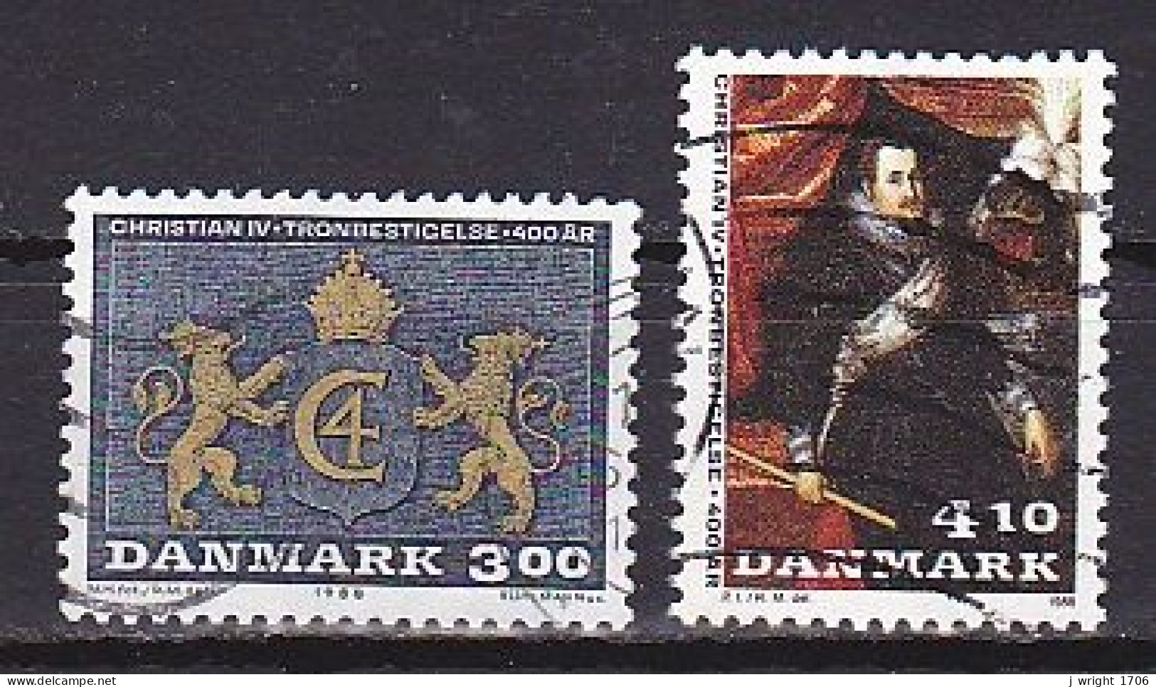 Denmark, 1988, King Christian IV Accession 400th Anniv, Set, USED - Gebraucht