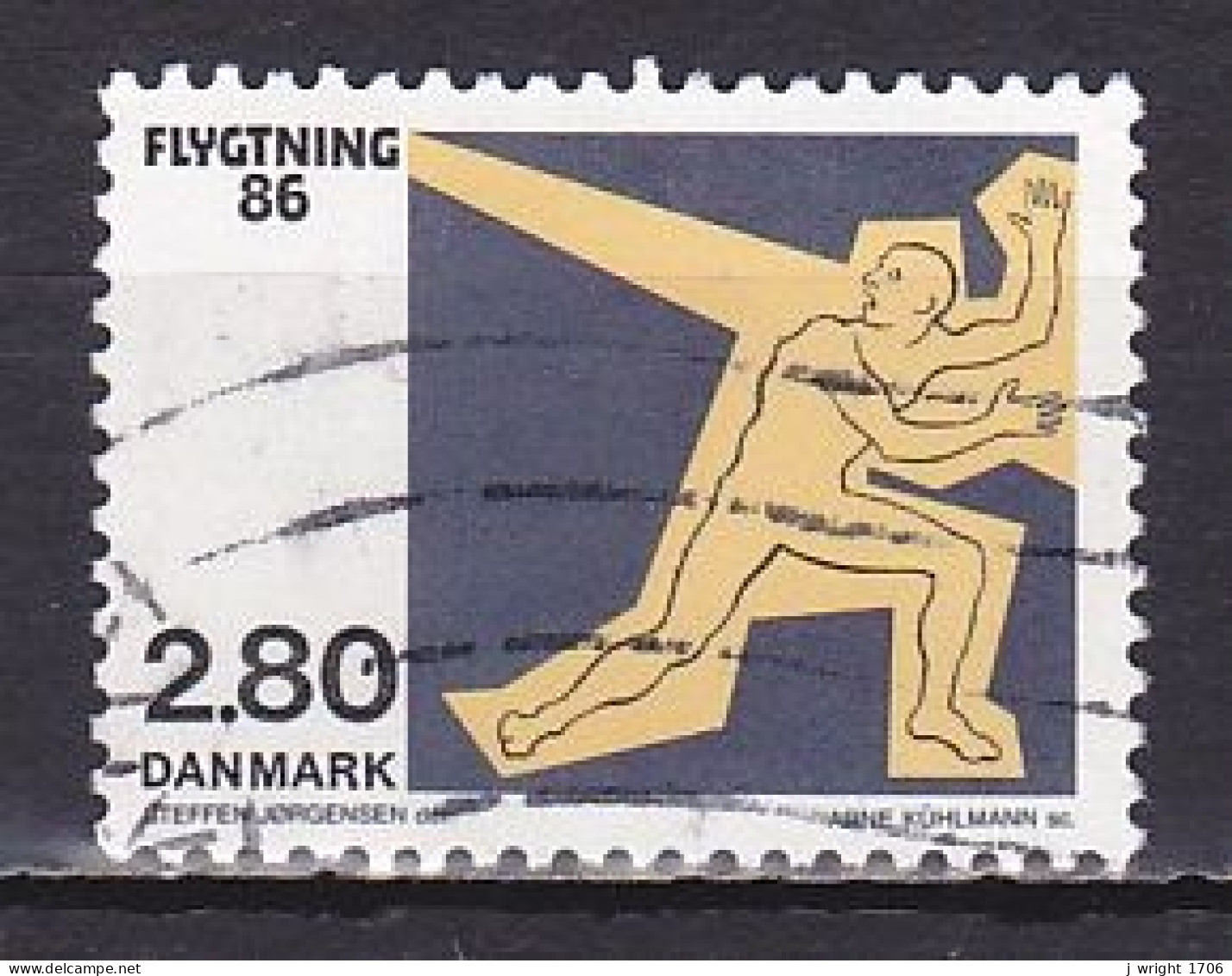 Denmark, 1986, Refugees 86, 2.80kr, USED - Gebraucht