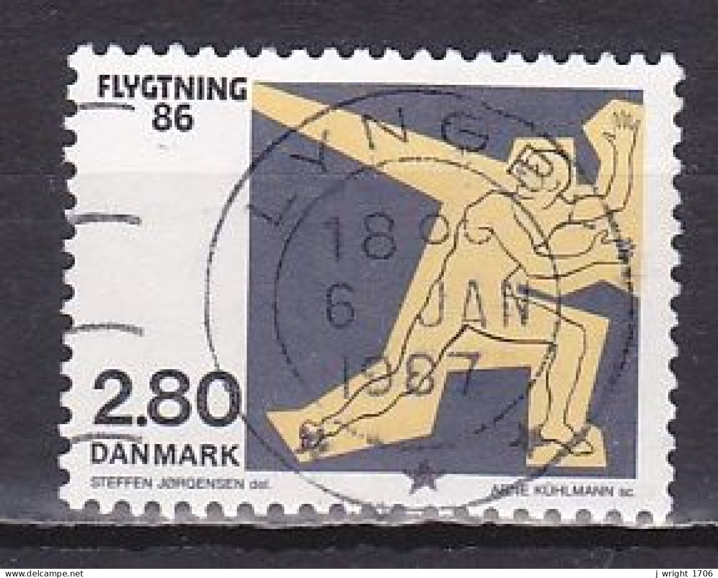 Denmark, 1986, Refugees 86, 2.80kr, USED - Gebraucht