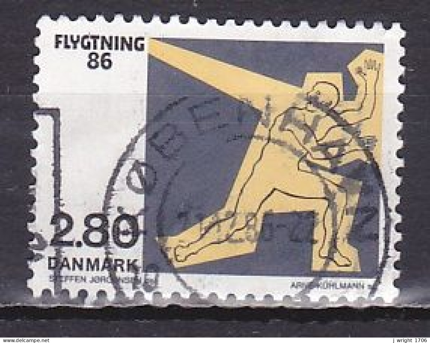 Denmark, 1986, Refugees 86, 2.80kr, USED - Gebraucht