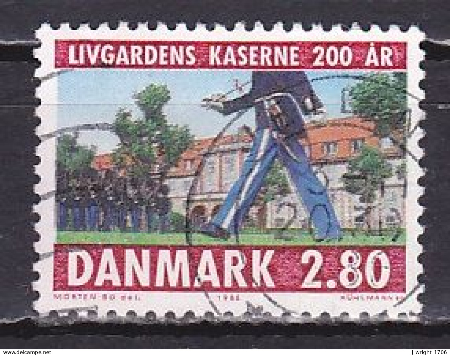 Denmark, 1986, Royal Life Guards Barracks Bicentenary, 2.80kr, USED - Gebraucht