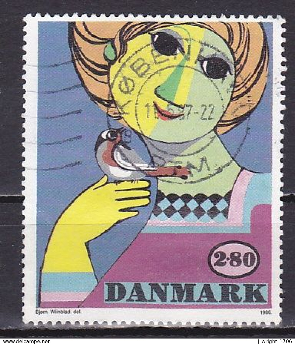 Denmark, 1986, 'Girl With Bird' Bjorn Wiinblad, 2.80kr, USED - Gebraucht