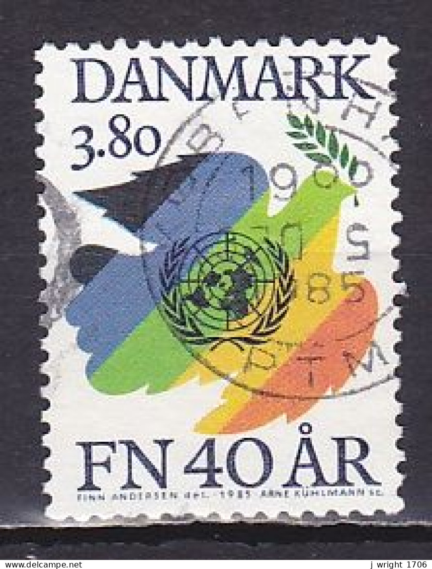 Denmark, 1985, United Nations UN 40th Anniv, 3.80kr, USED - Gebraucht