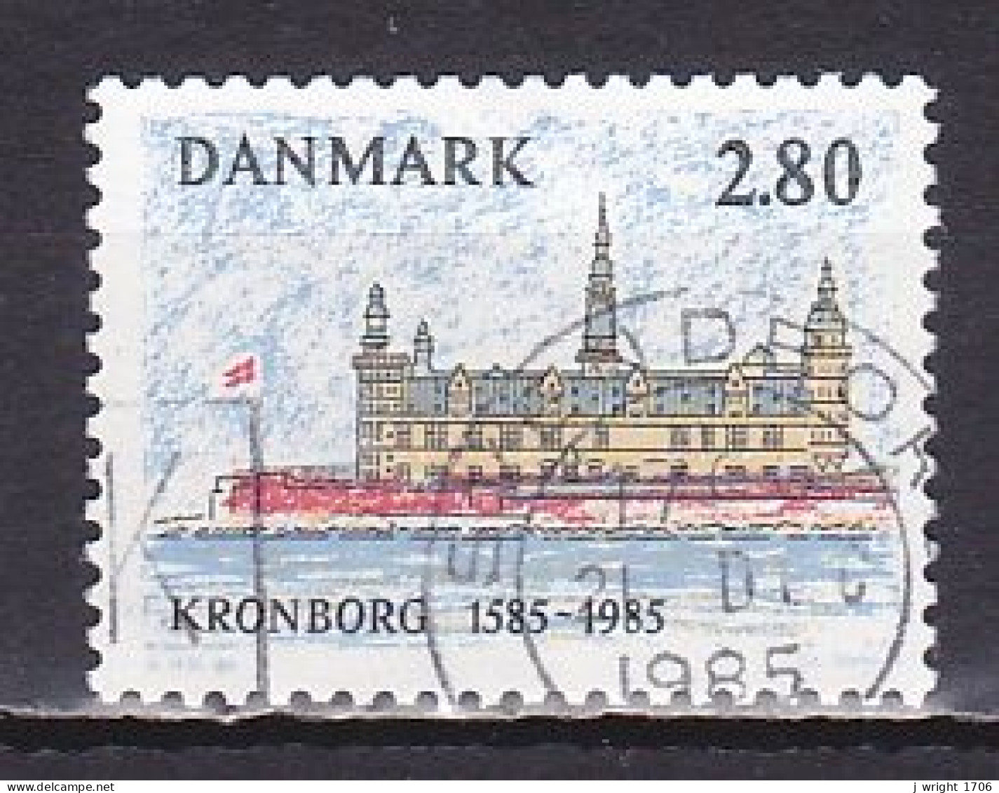 Denmark, 1985, Kronborg Castle 400th Anniv, 2.80kr, USED - Used Stamps