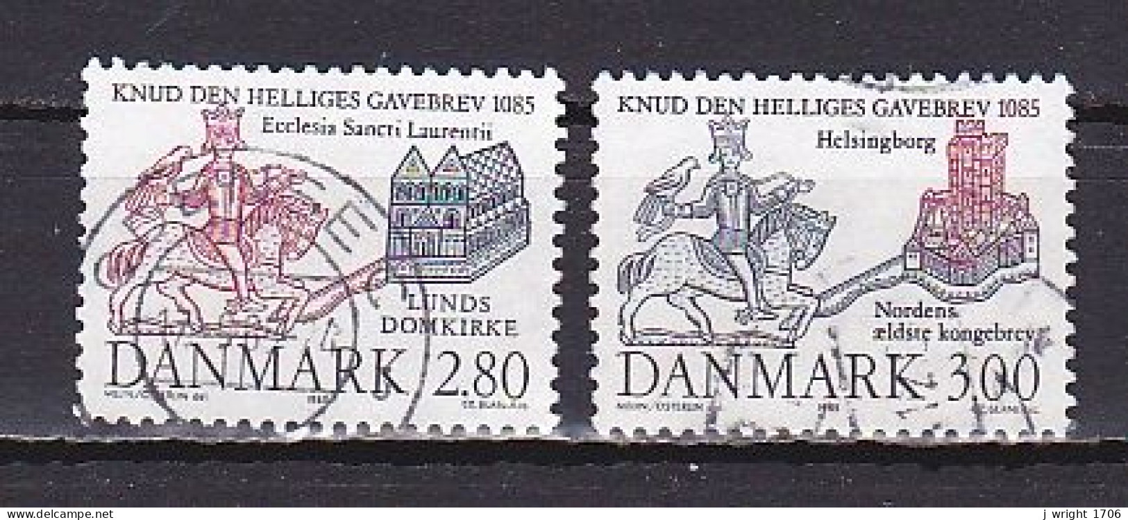 Denmark, 1985, St. Canute's Deed Of Gift To Lund 900th Anniv, Set, USED - Oblitérés