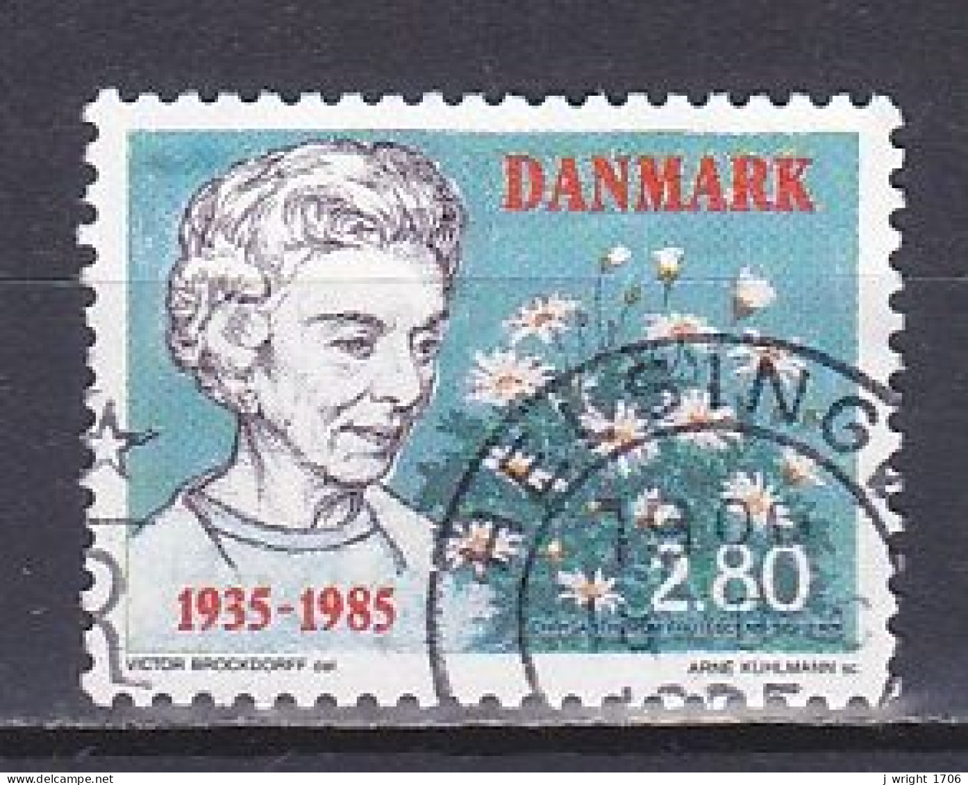 Denmark, 1985, Queen Ingrid Arrival 50th Anniv, 2.80kr, USED - Usado