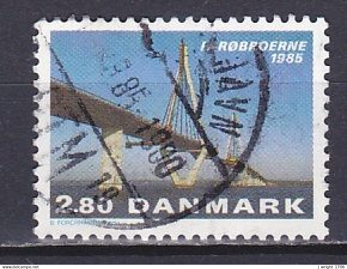 Denmark, 1985, Farö Bridges Inauguration, 2.80kr, USED - Usado