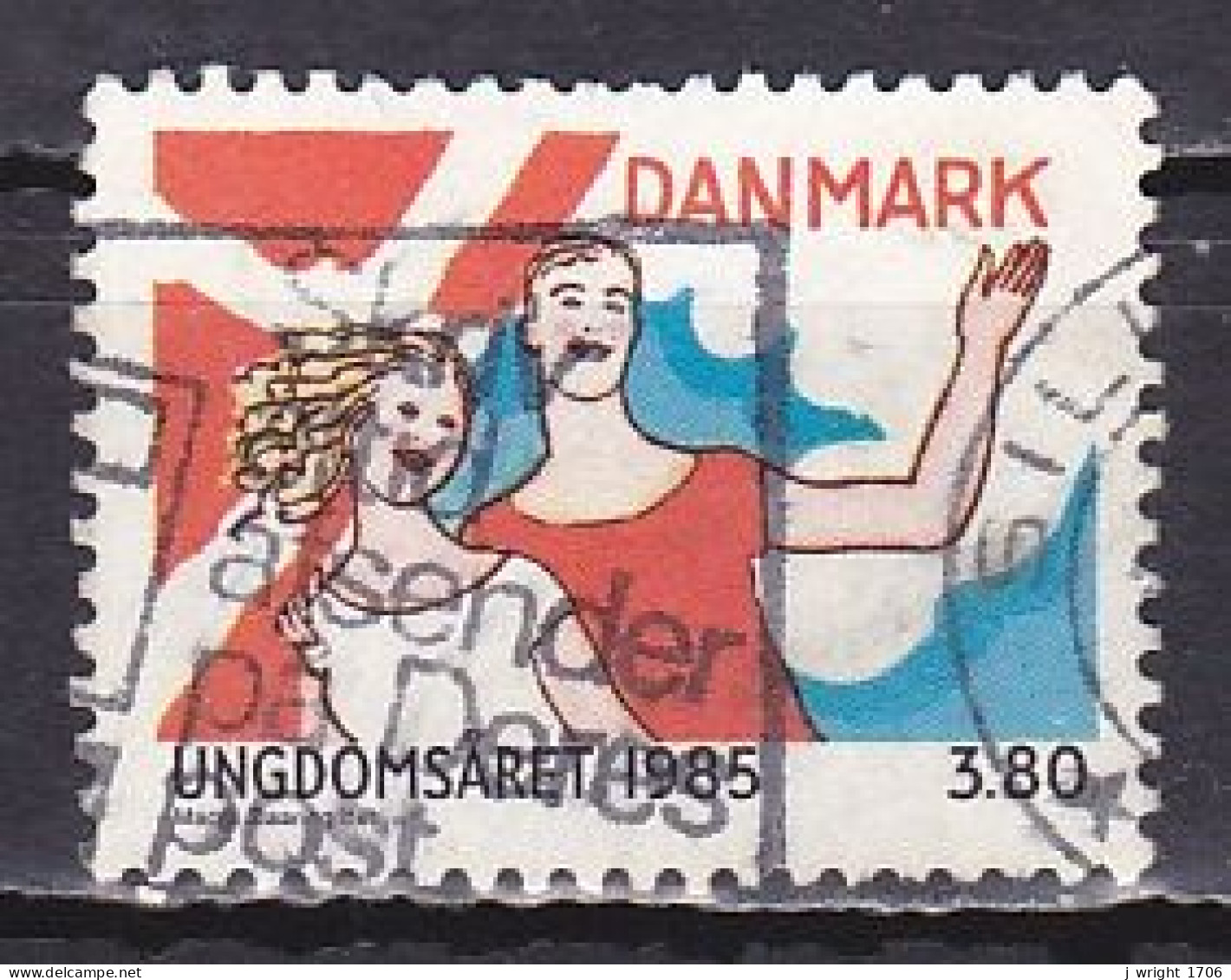 Denmark, 1985, International Youth Year, 3.80kr, USED - Usado