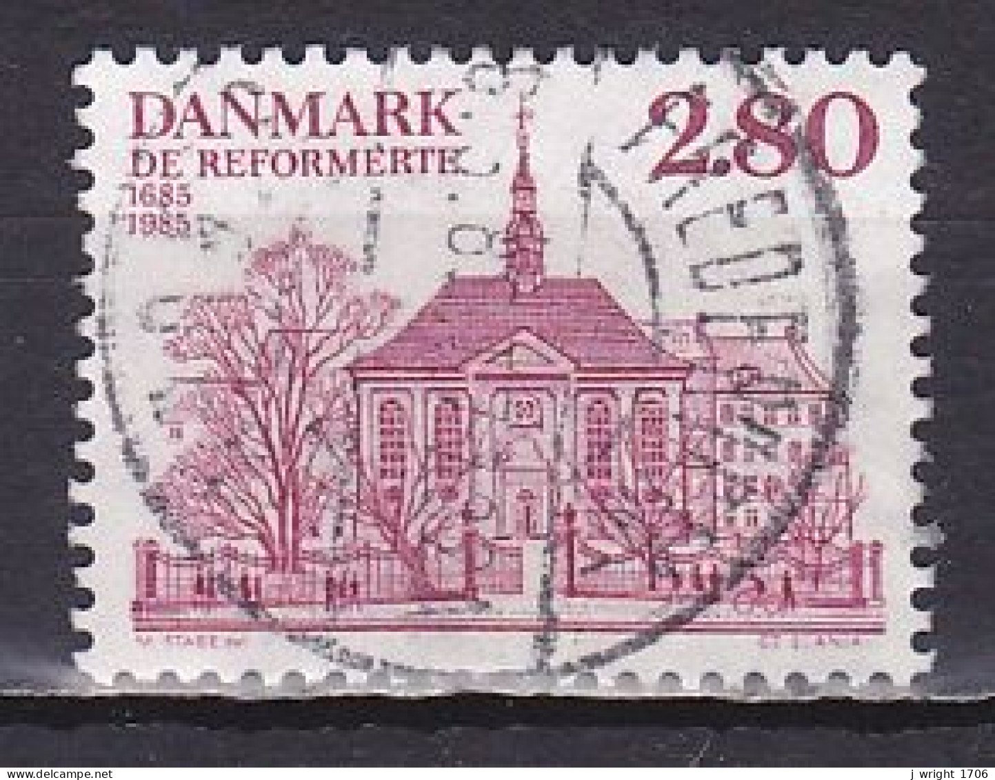 Denmark, 1985, French & German Reformed Church In Denmark, 2.80kr, USED - Usado