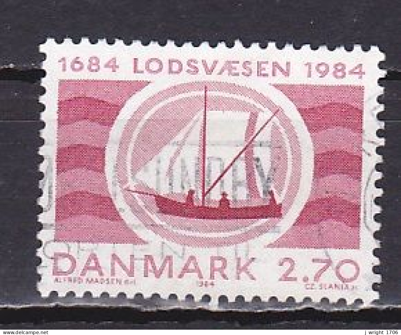 Denmark, 1984, Pilotage Service 300th Anniv, 2.70kr, USED - Usado