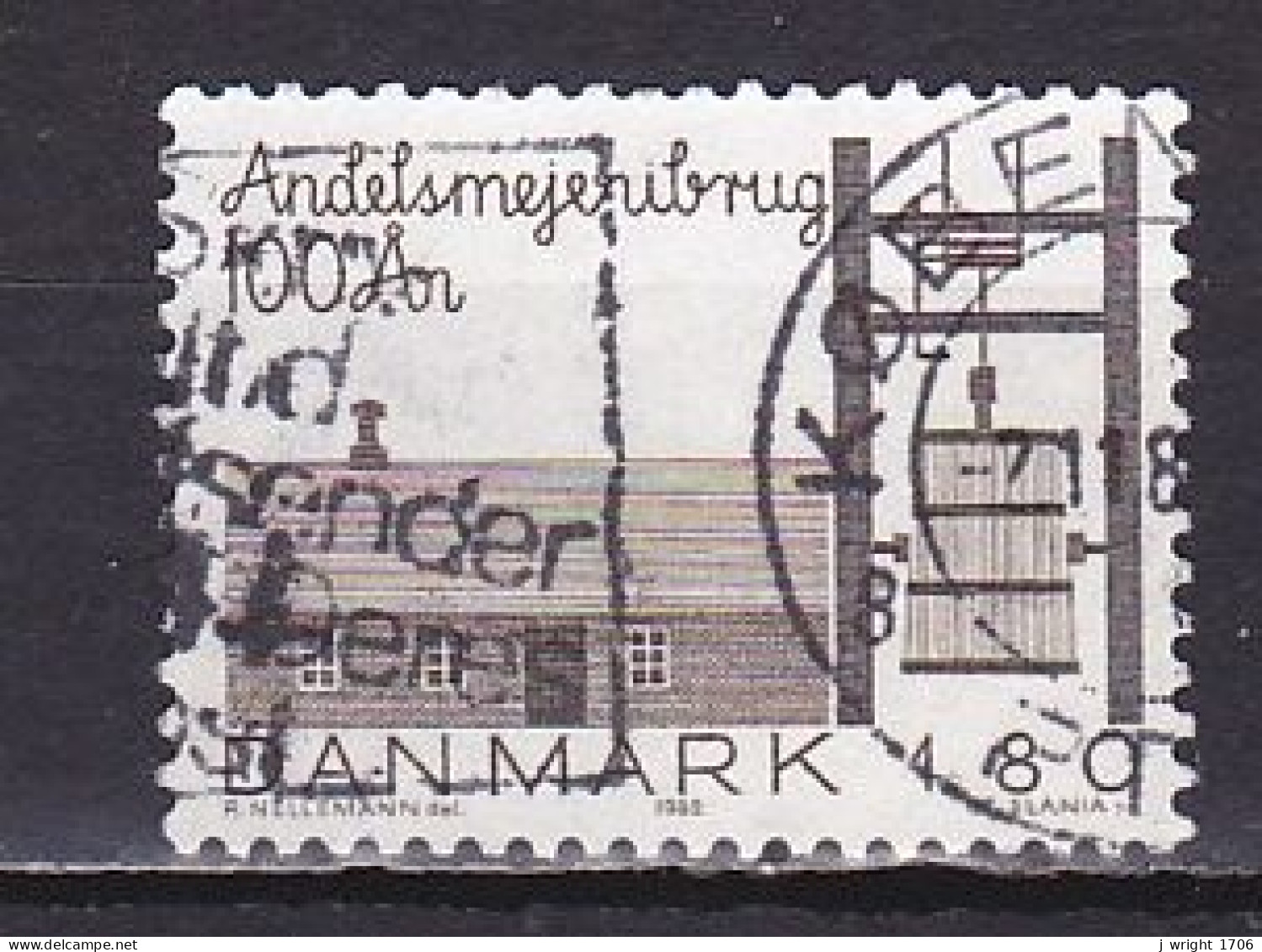 Denmark, 1982, Co-operative Dairy Farming Centenary, 1.80kr, USED - Oblitérés