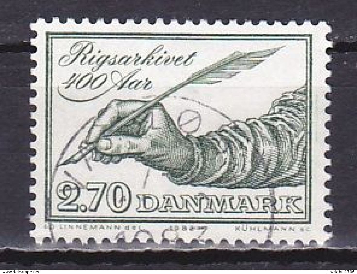 Denmark, 1982, Record Office 400th Anniv, 2.70kr, USED - Oblitérés