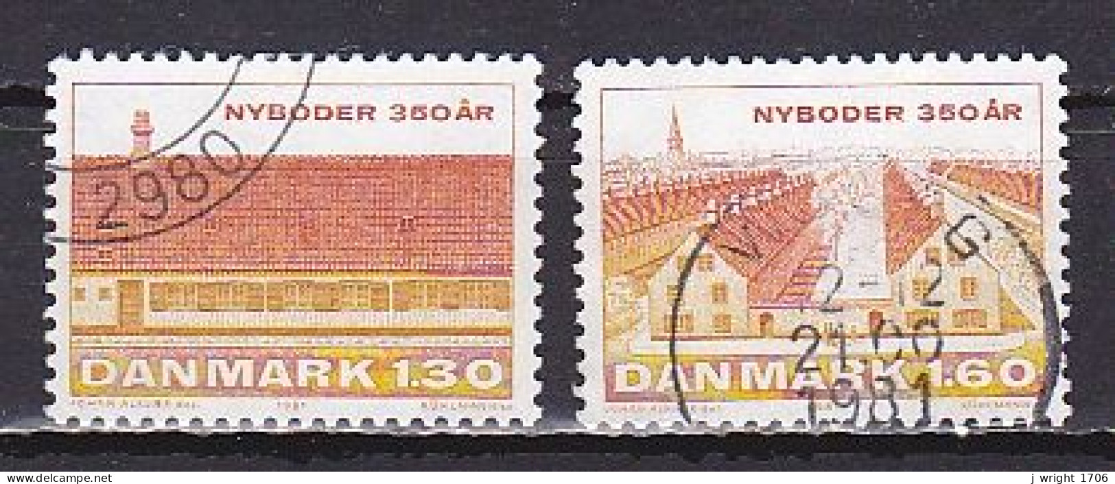 Denmark, 1981, Nyboder Naval Barracks 350th Anniv, Set, USED - Gebraucht