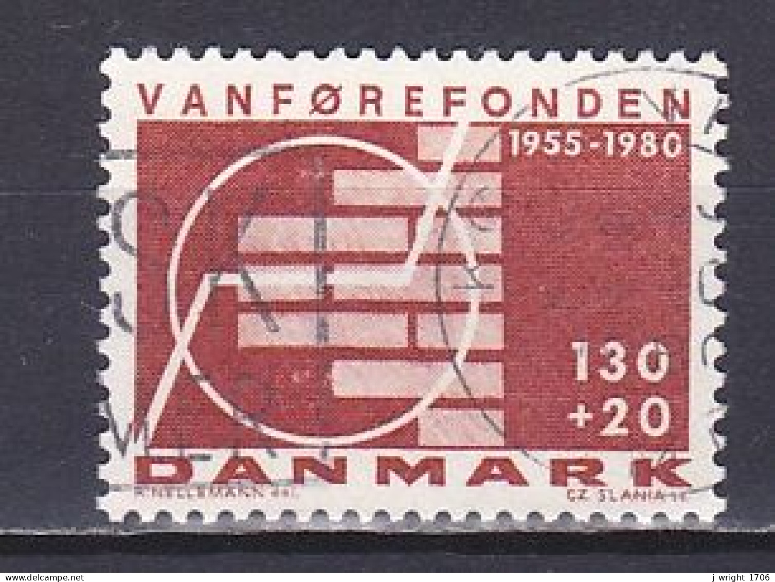 Denmark, 1980, Foundation For Disabled 25th Anniv, 130ø + 20ø, USED - Usado