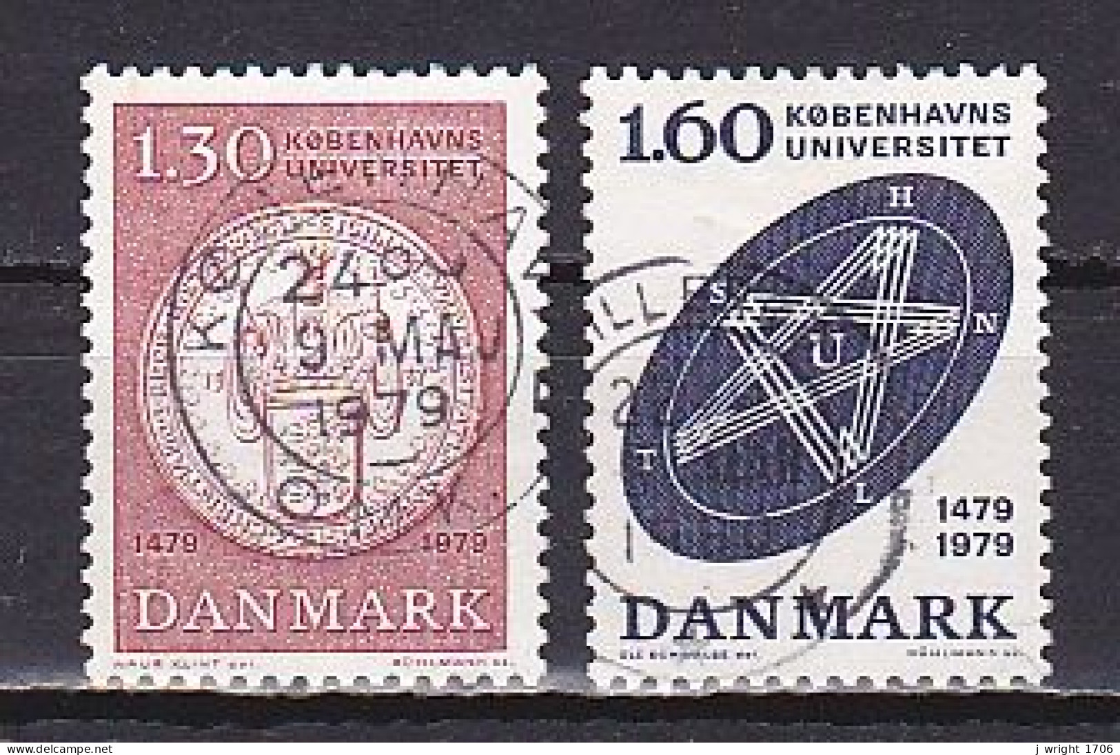 Denmark, 1979, Copenhagen University 500th Anniv, Set, USED - Used Stamps