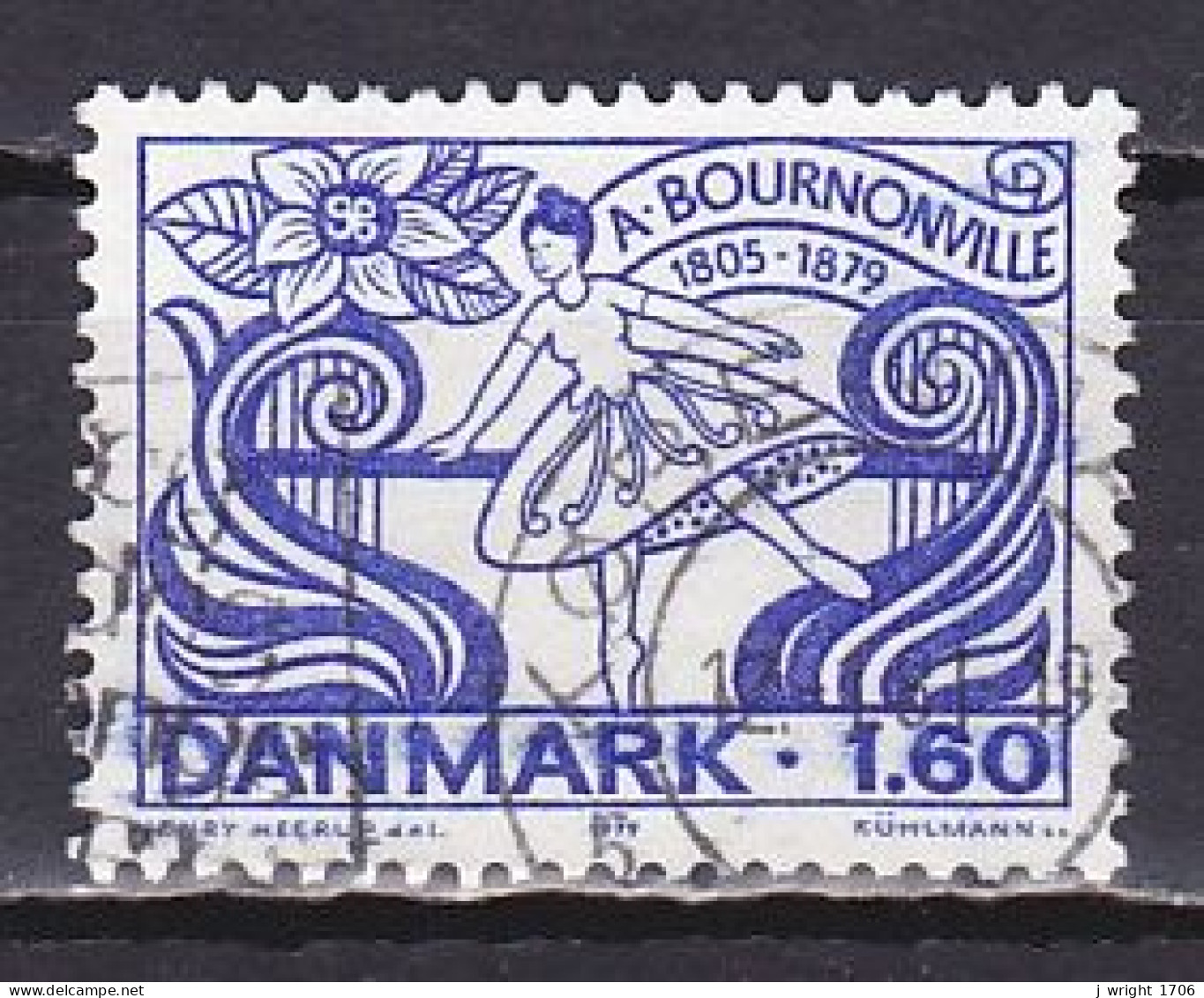 Denmark, 1979, August Bournonville, 1.60kr, USED - Gebruikt