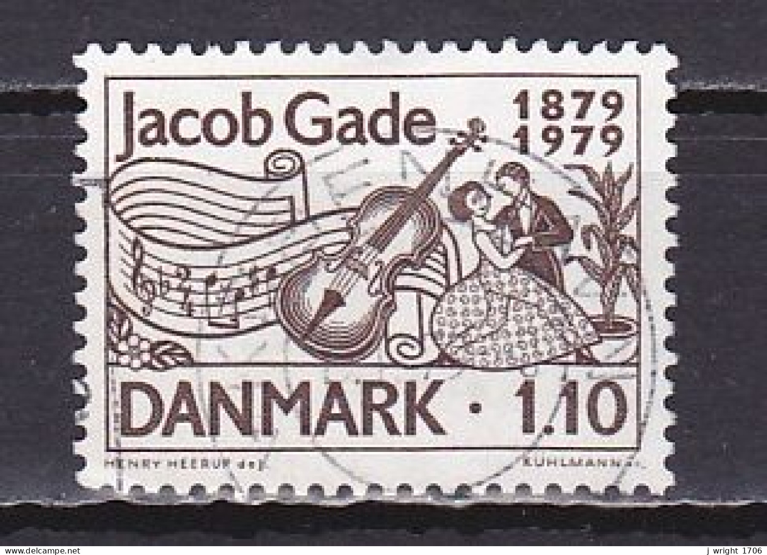 Denmark, 1979, Jacob Gade, 1.10kr, USED - Used Stamps