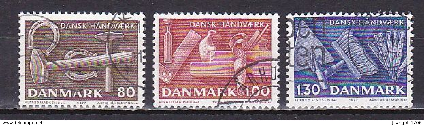 Denmark, 1977, Danish Crafts, Set, USED - Oblitérés