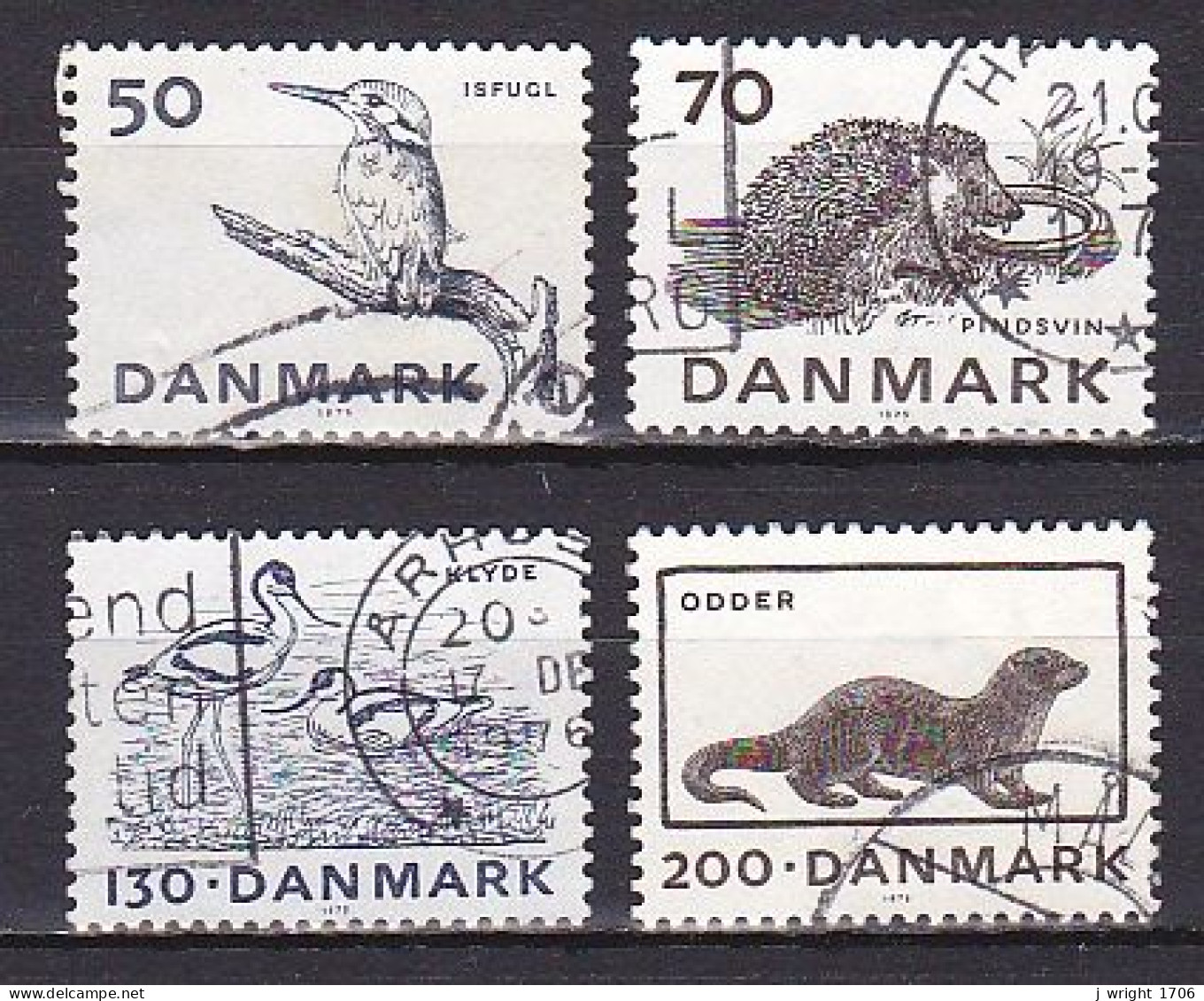 Denmark, 1975, Endangered Animals, Set, USED - Oblitérés