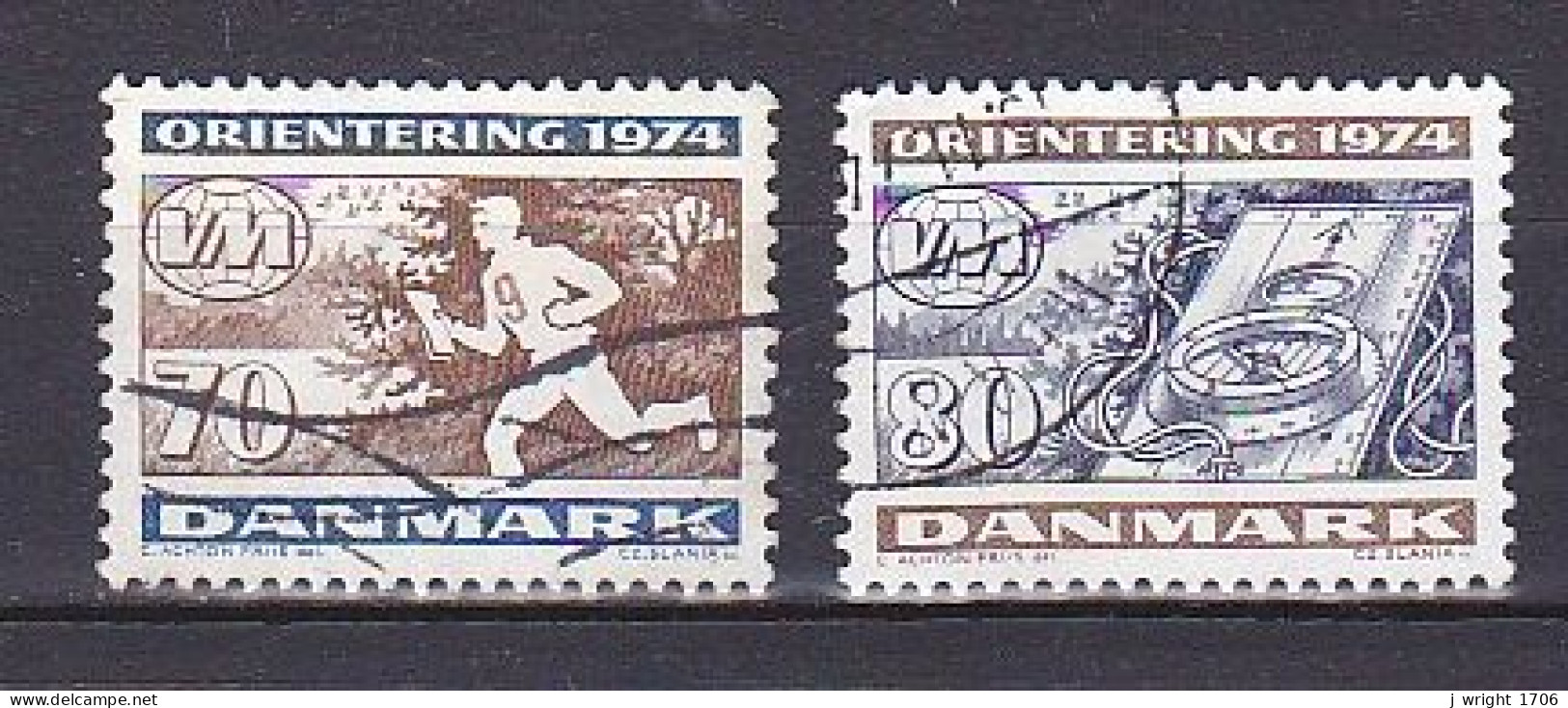 Denmark, 1974, World Orienteering Championships, Set, USED - Usado