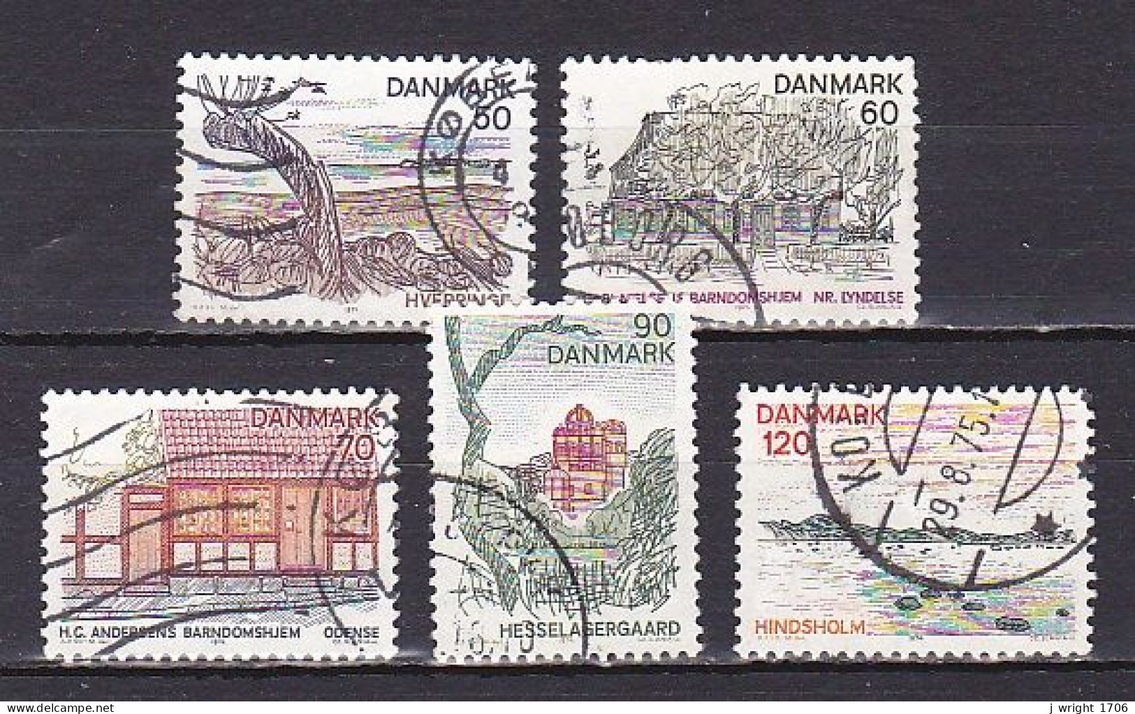 Denmark, 1974, Provincial Series/Funen, Set, USED - Gebruikt