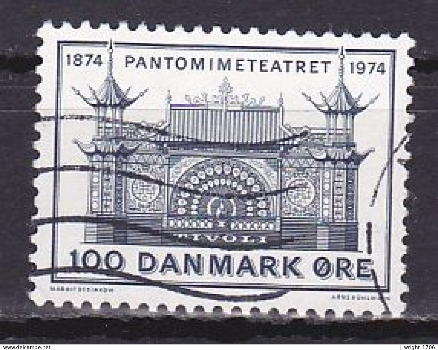 Denmark, 1974, Tivoli Pantomime Theatre Centenary, 100ø, USED - Usado