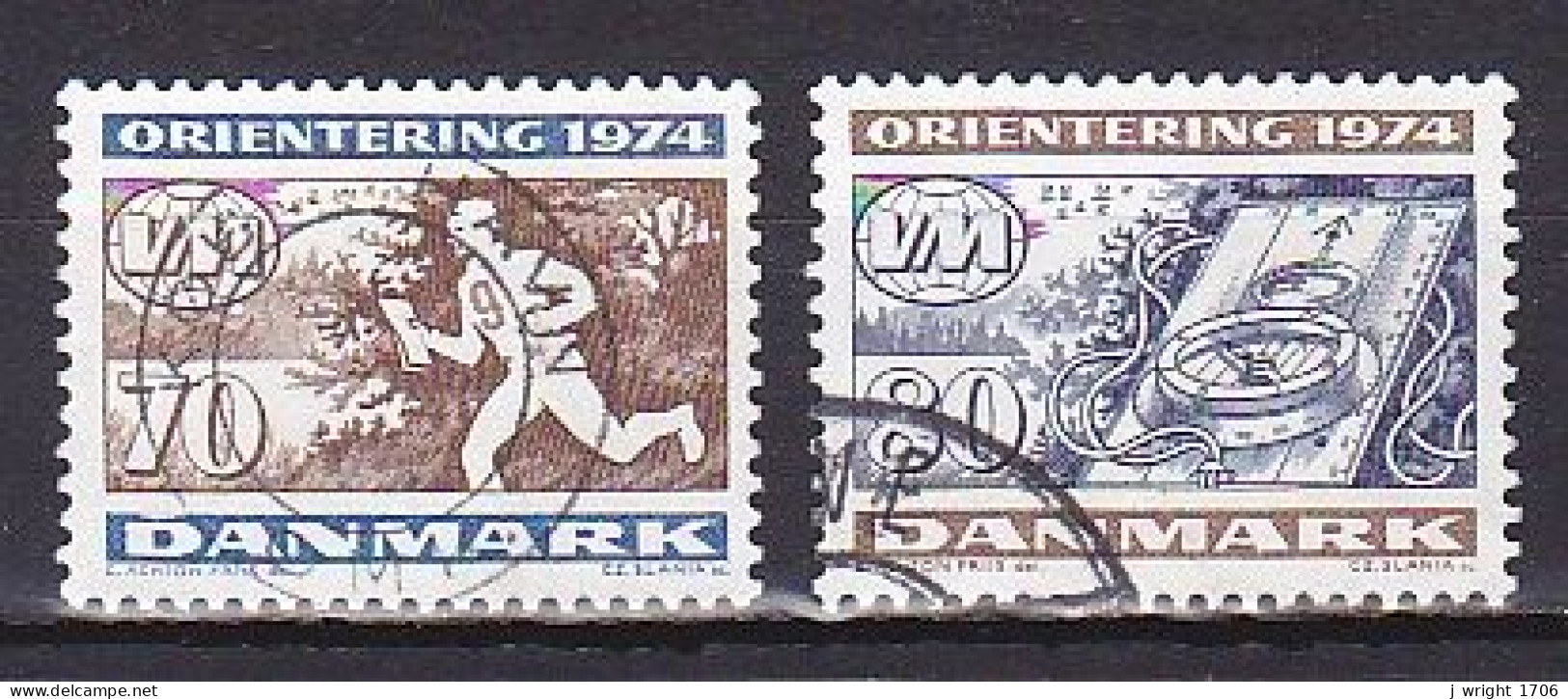 Denmark, 1974, World Orienteering Championships, Set, USED - Gebruikt