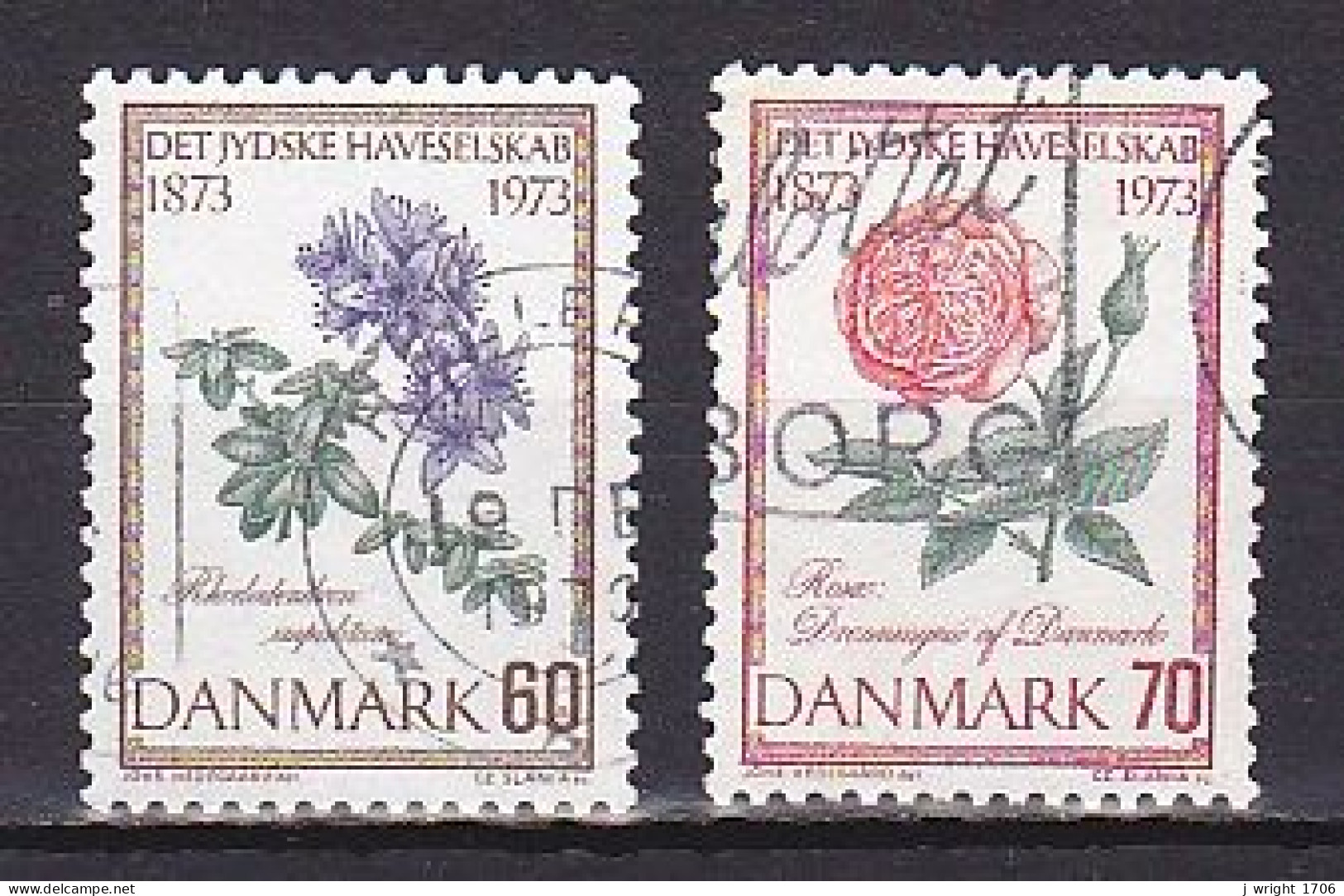 Denmark, 1973, Jutland Horticultural Society Centenary, Set, USED - Oblitérés