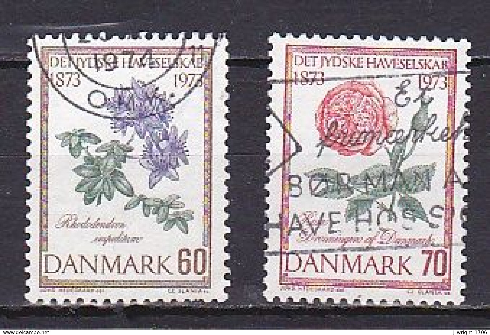 Denmark, 1973, Jutland Horticultural Society Centenary, Set, USED - Oblitérés