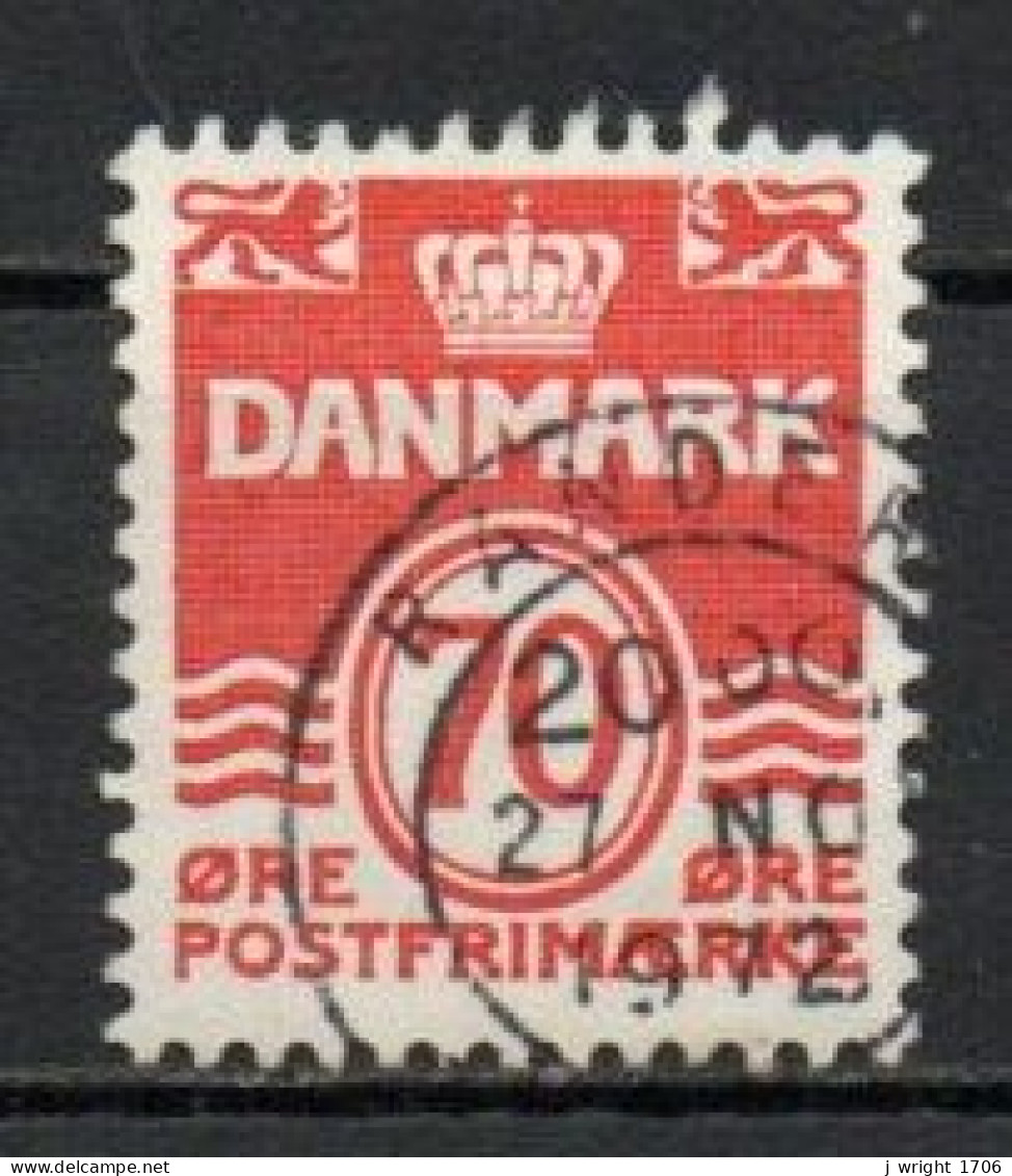 Denmark, 1972, Numeral & Wave Lines/Ordinary Paper, 70ø, USED - Usati