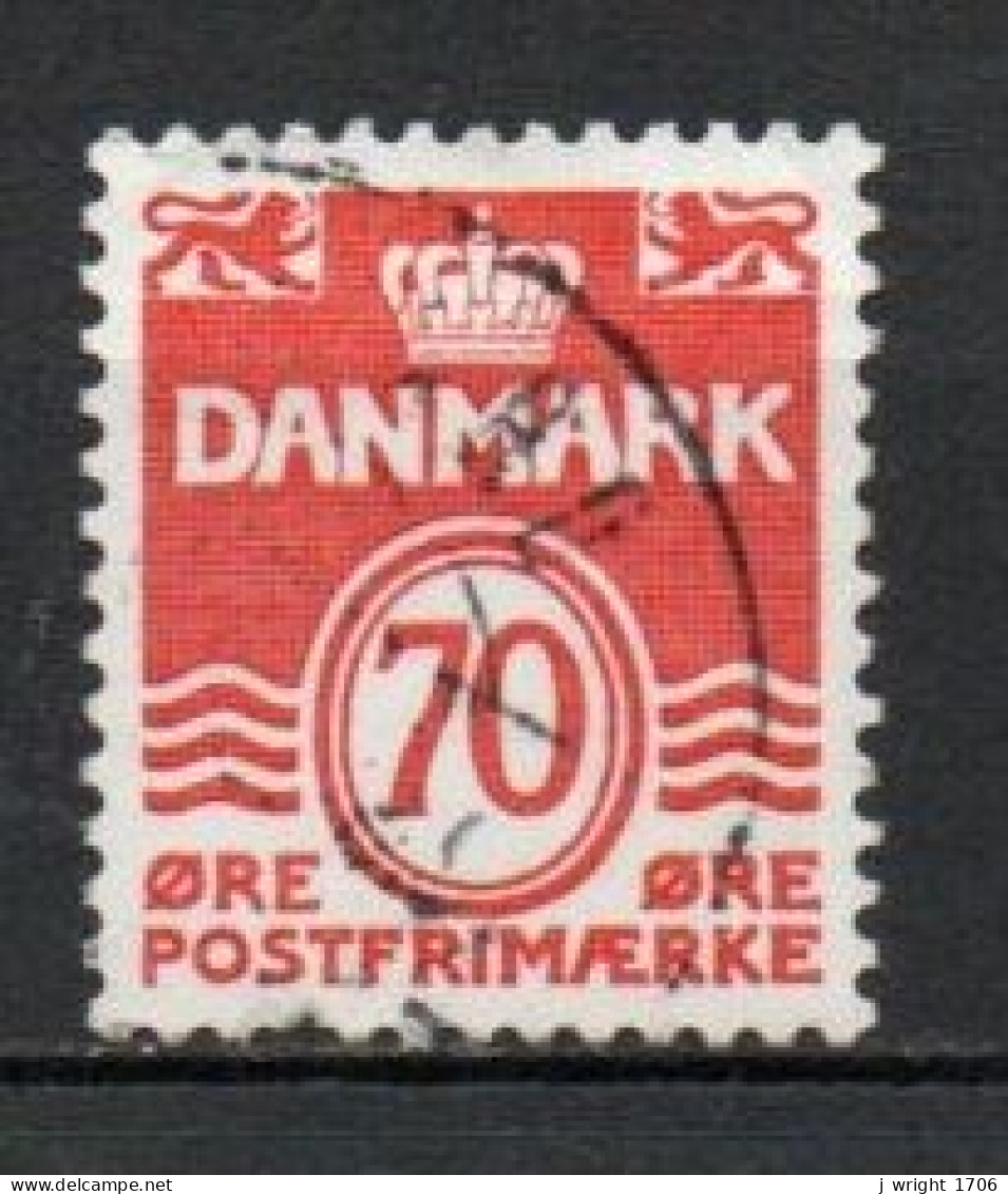 Denmark, 1972, Numeral & Wave Lines, 70ø, USED - Gebruikt