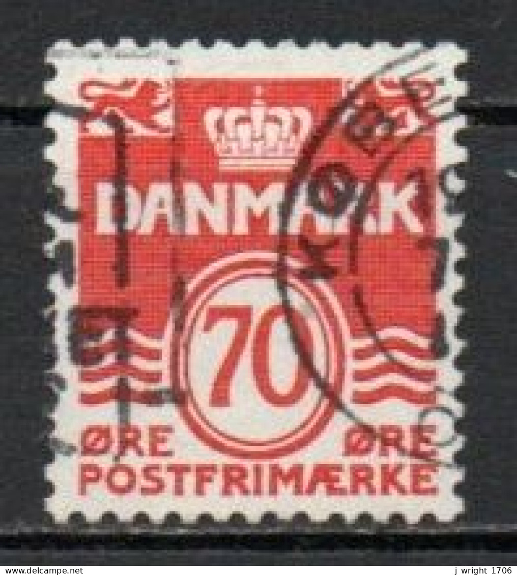 Denmark, 1972, Numeral & Wave Lines, 70ø, USED - Usado