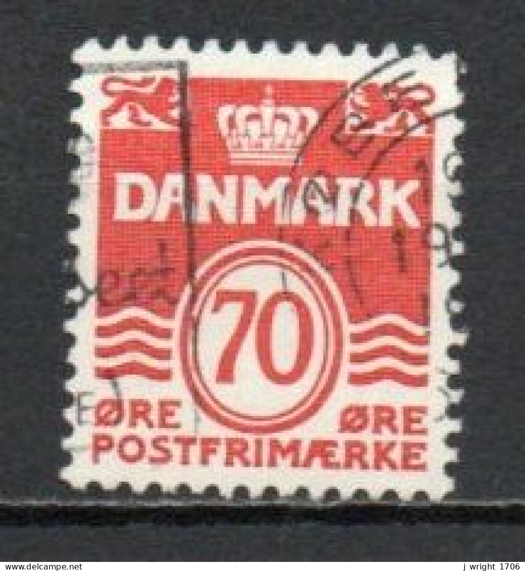 Denmark, 1972, Numeral & Wave Lines/Ordinary Paper, 70ø, USED - Usado