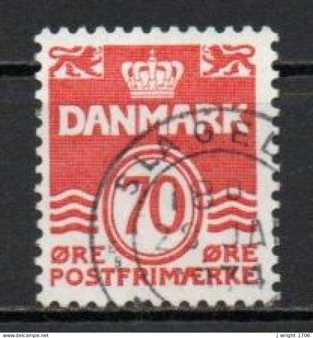 Denmark, 1972, Numeral & Wave Lines, 70ø, USED - Usado