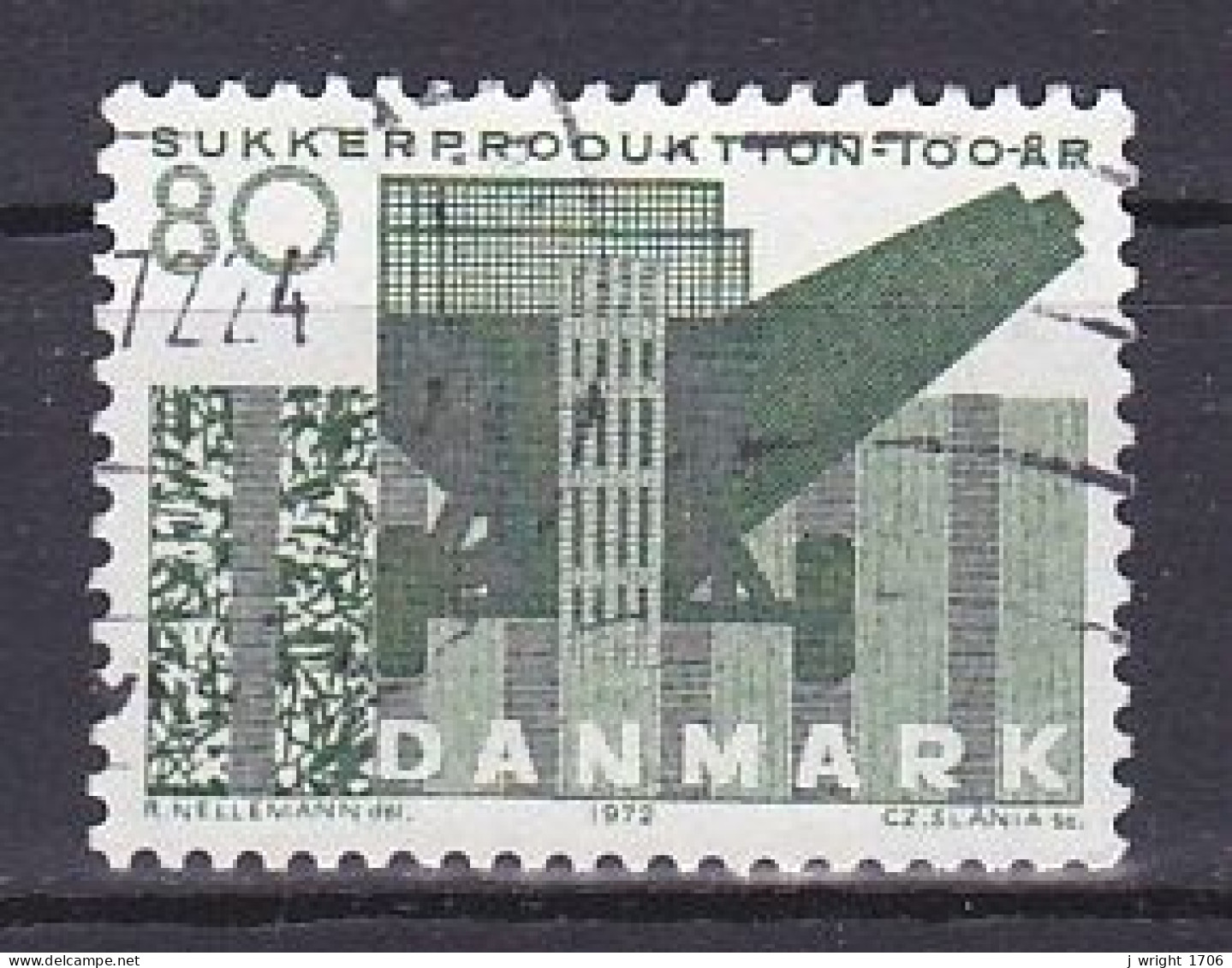 Denmark, 1972, Sugar Production Centenary, 80ø, USED - Gebraucht