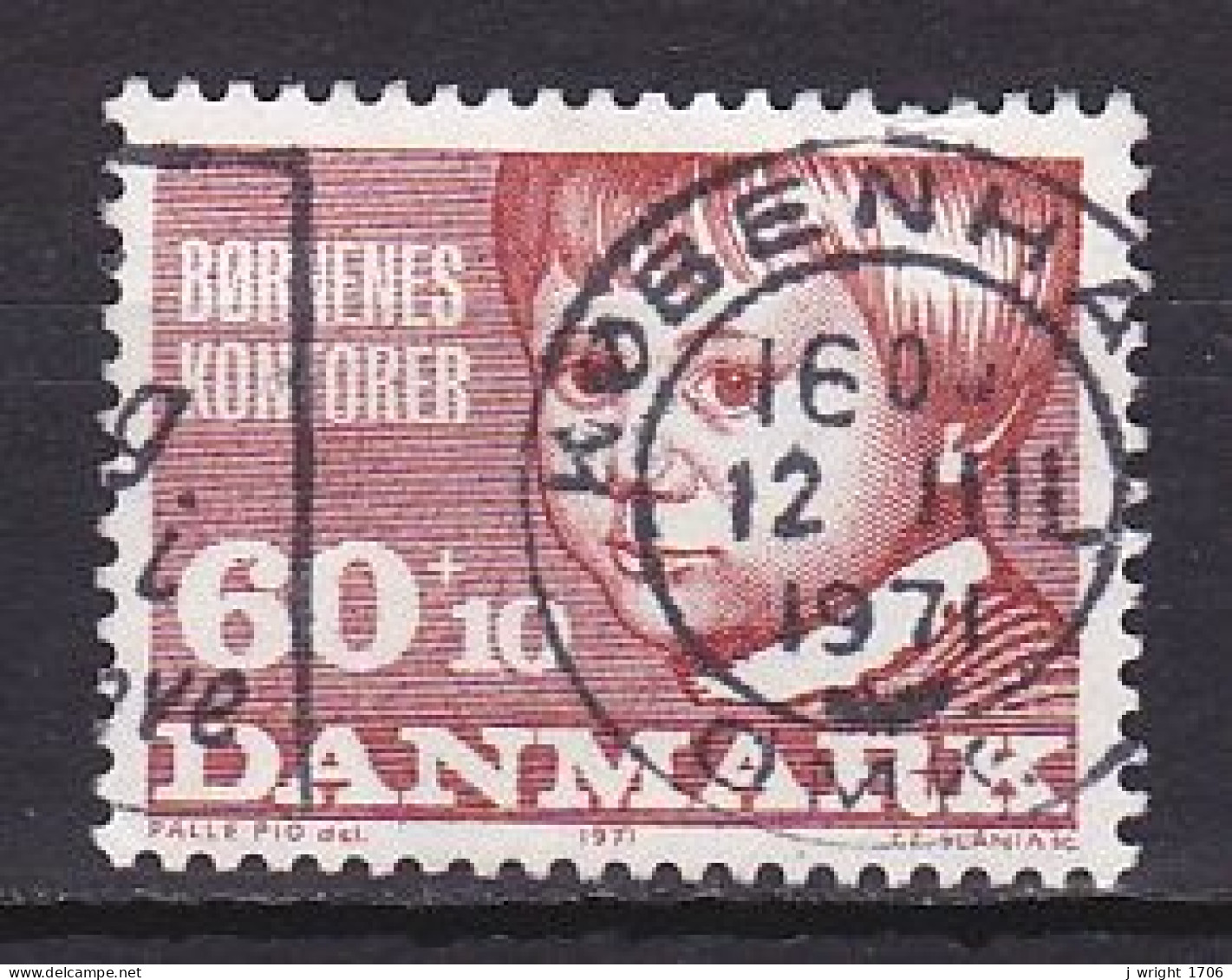 Denmark, 1971, Children's Welfare Assoc, 60ø + 10ø, USED - Gebraucht