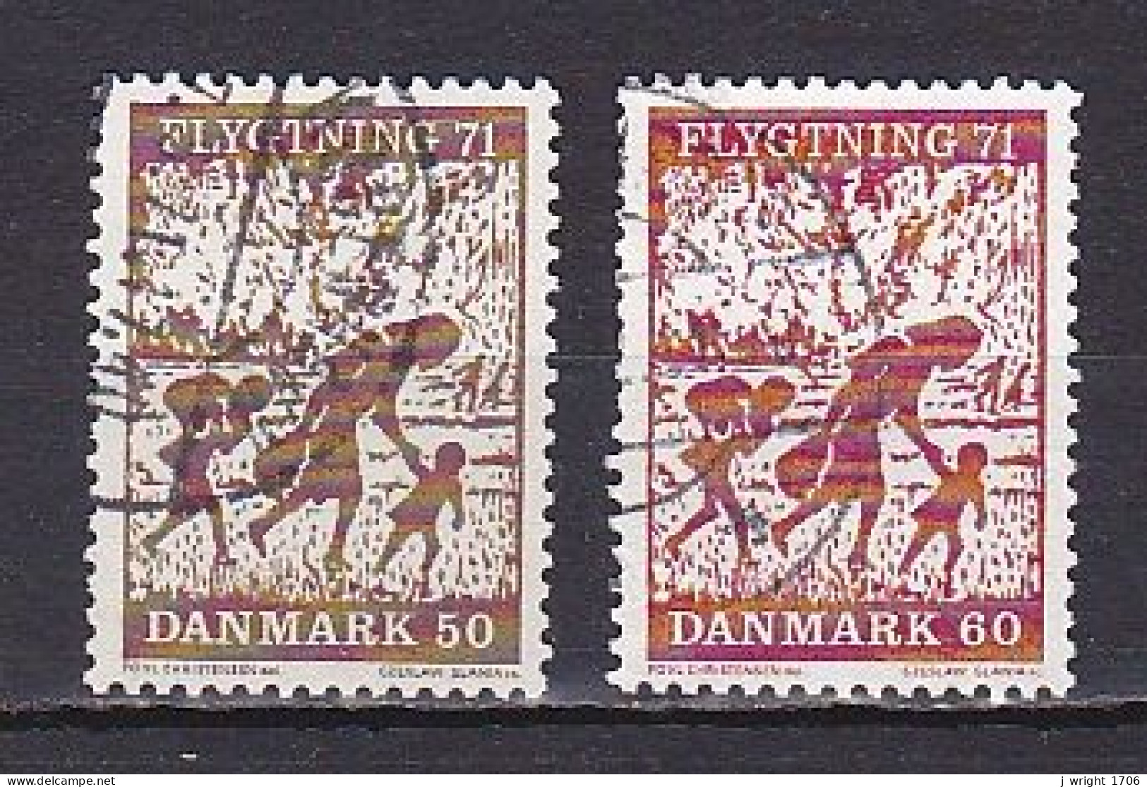 Denmark, 1971, Refugees 71 Fund, Set, USED - Gebruikt