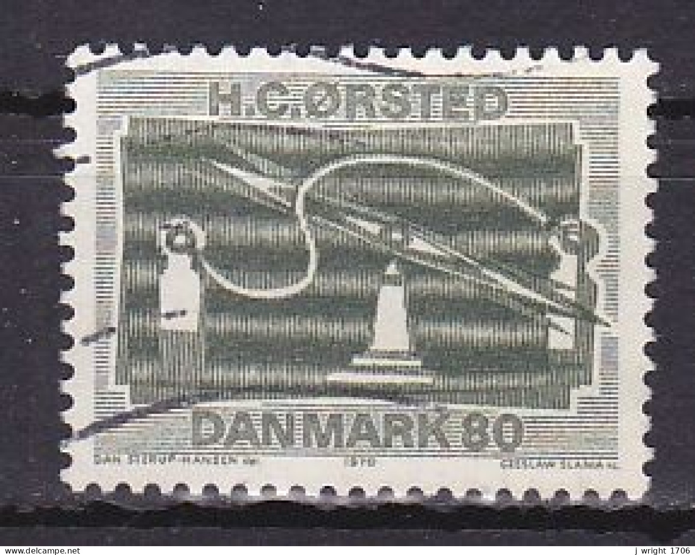 Denmark, 1970, Discovery Of Electromagnetism 150th Anniv, 80ø, USED - Usati