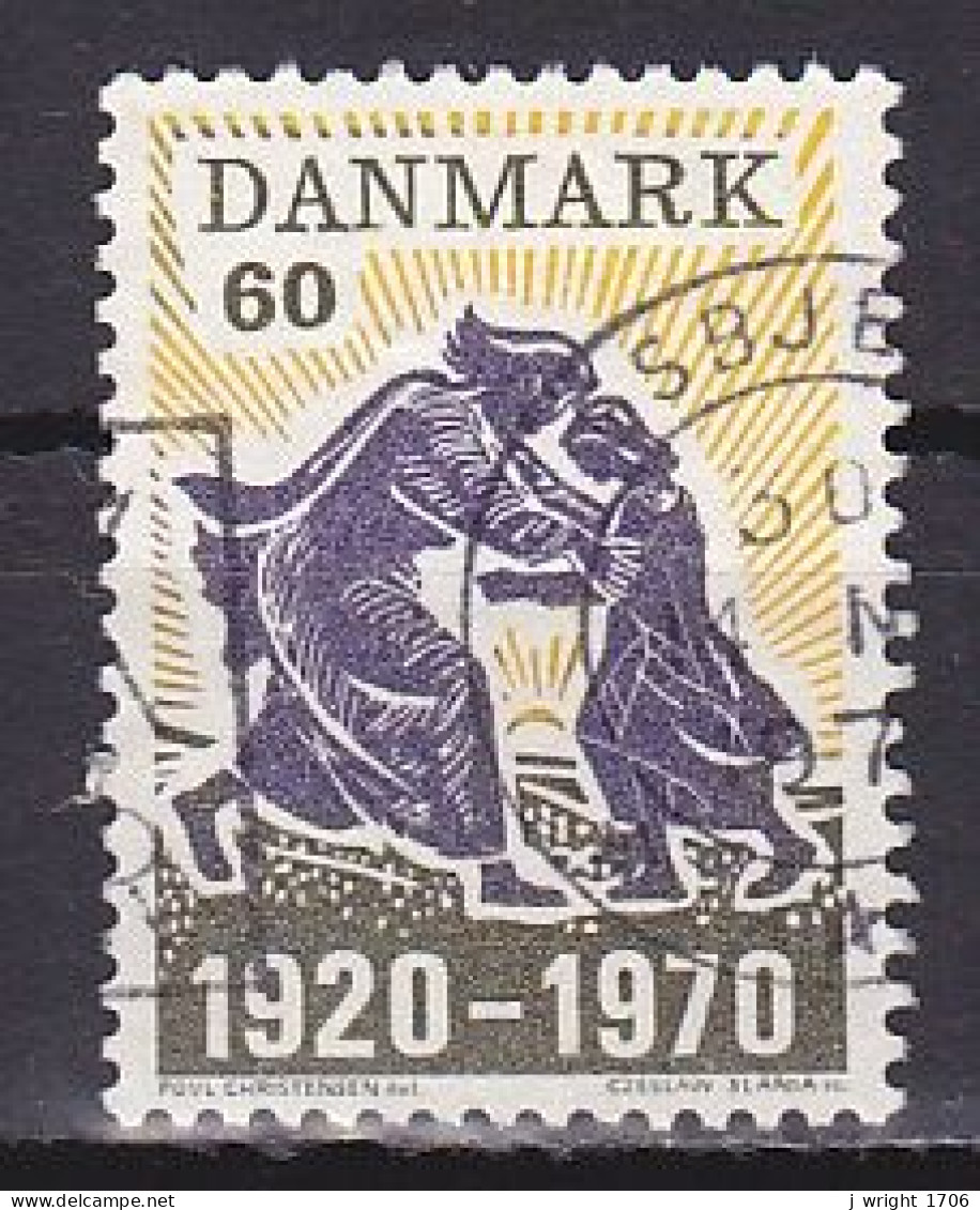 Denmark, 1970, North Schleswig's Reunion With Denmark 50th Anniv, 60ø, USED - Usado