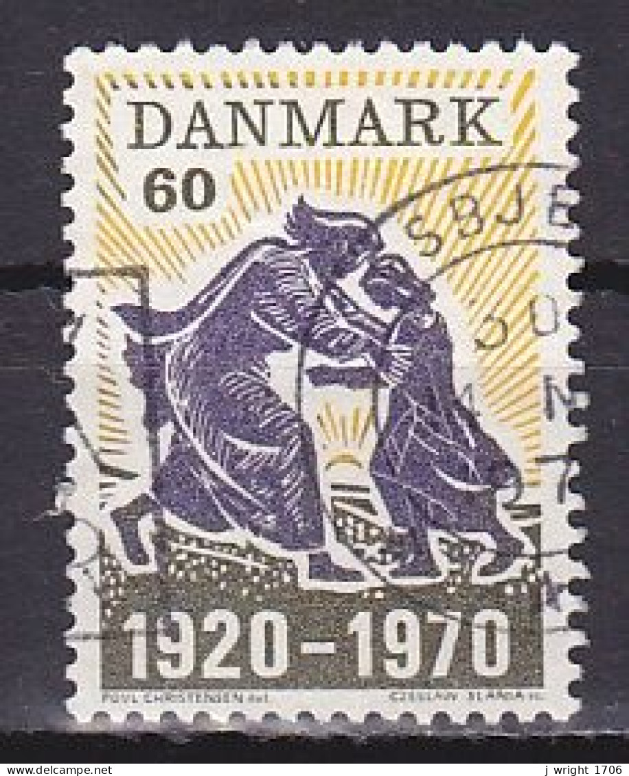 Denmark, 1970, North Schleswig's Reunion With Denmark 50th Anniv, 60ø, USED - Usati