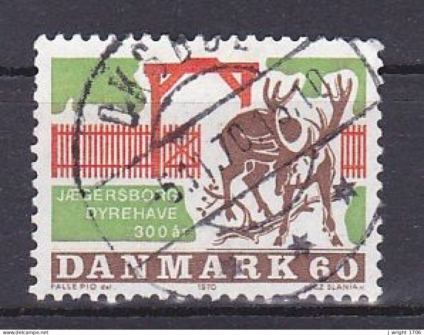 Denmark, 1970, Jaegersborg Deer Park 300th Anniv, 60ø, USED - Usati