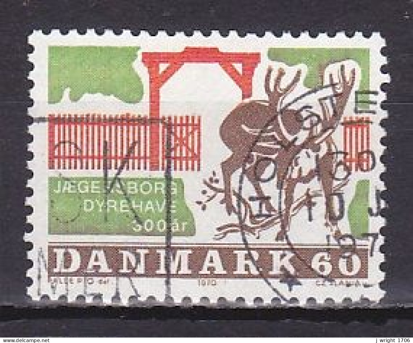 Denmark, 1970, Jaegersborg Deer Park 300th Anniv, 60ø, USED - Usati