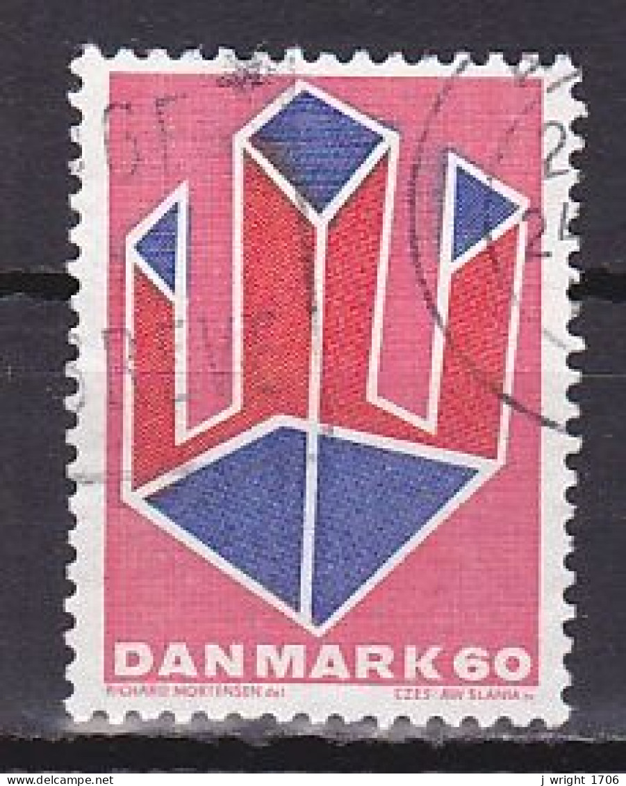 Denmark, 1969, Non Figurative Stamp, 60ø, USED - Gebraucht