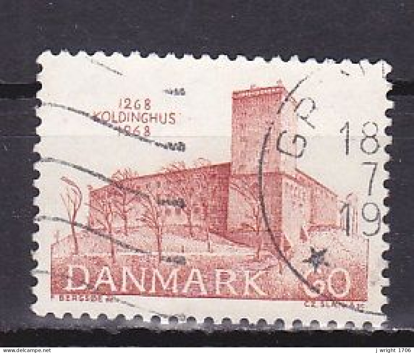 Denmark, 1968, Koldinghus Castle 700th Anniv, 60ø, USED - Oblitérés