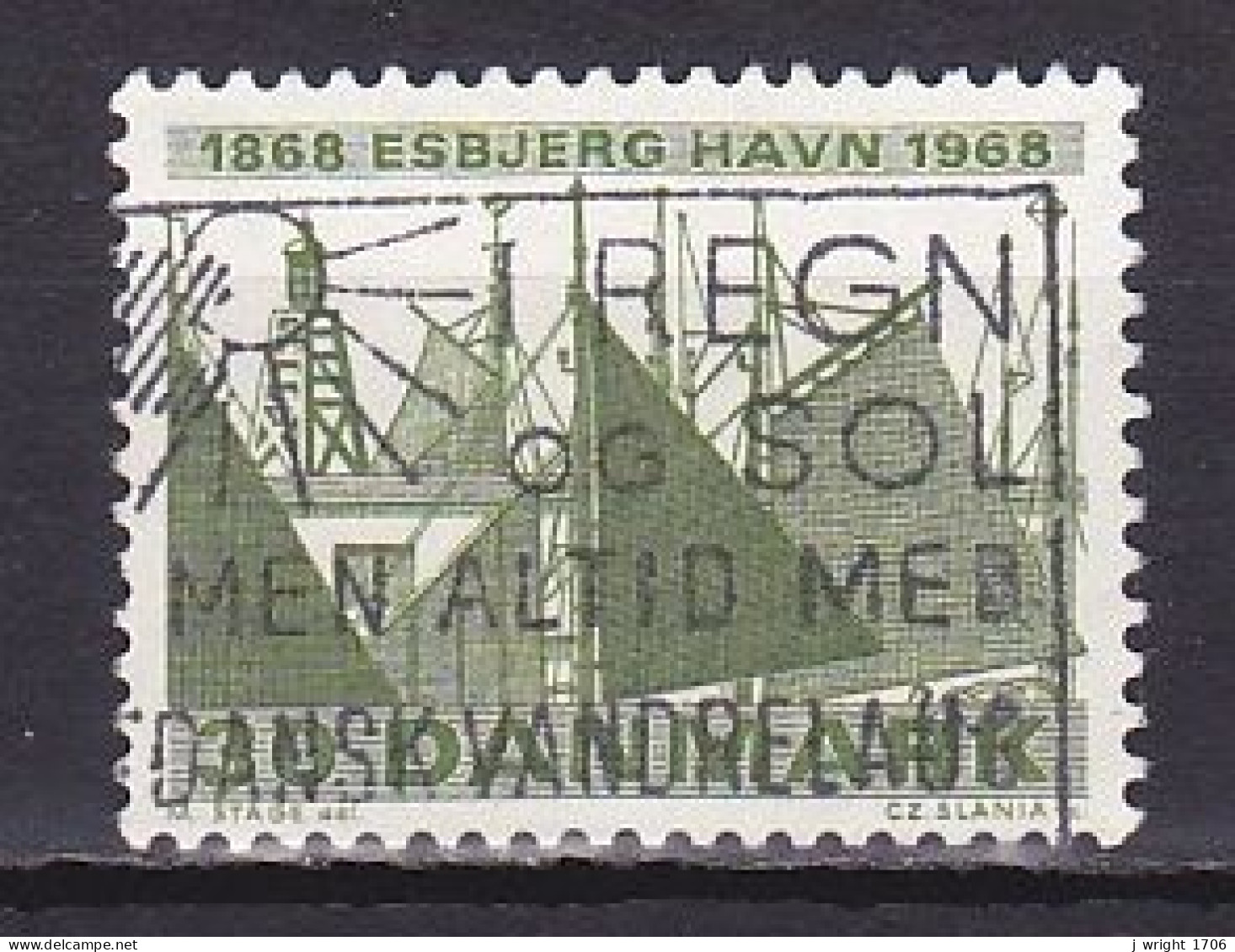 Denmark, 1968, Esbjerg Harbour Centenary, 30ø, USED - Gebraucht