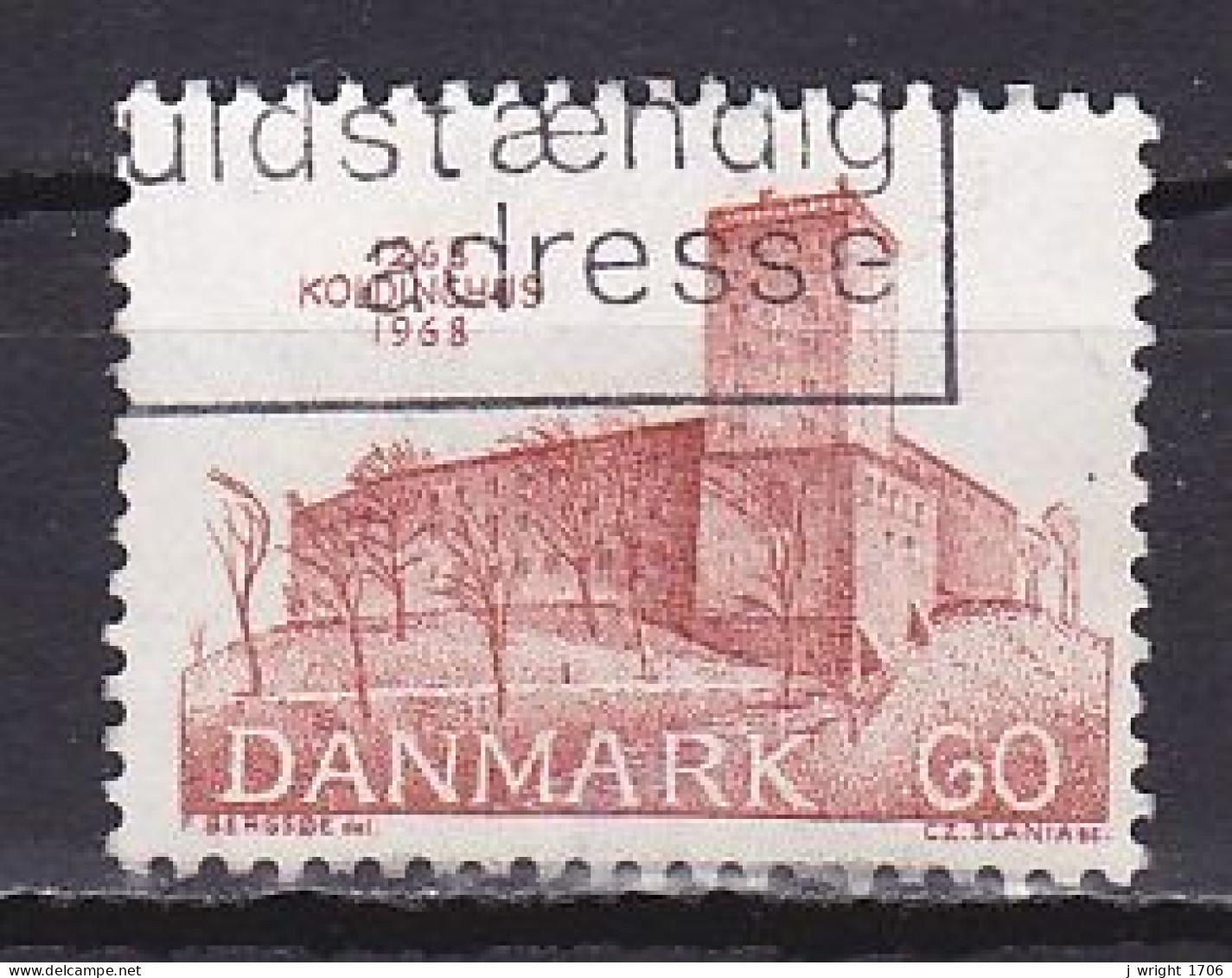 Denmark, 1968, Koldinghus Castle 700th Anniv, 60ø, USED - Usado