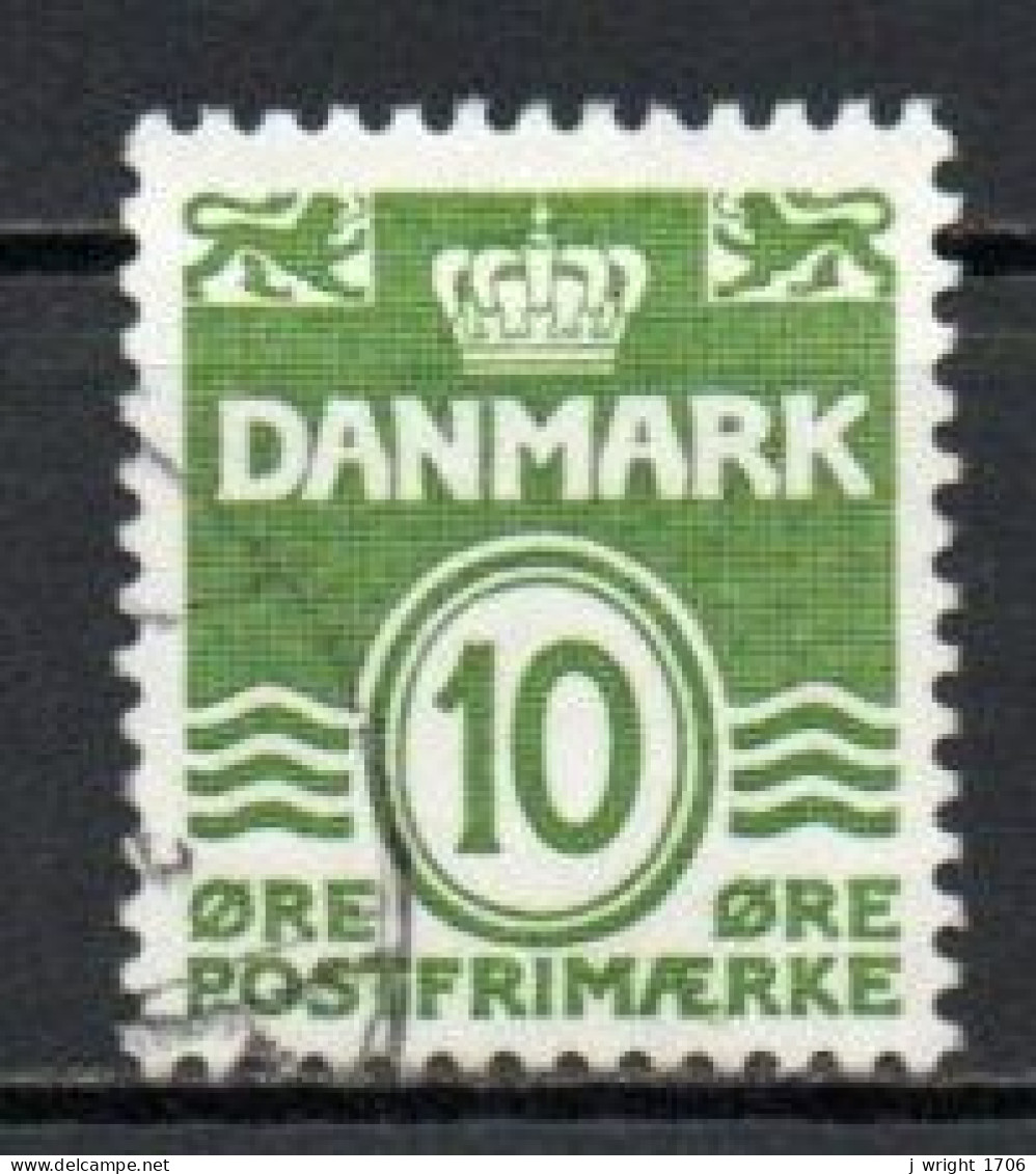 Denmark, 1962, Numeral & Wave Lines/Fluorescent, 10ø, USED - Usati