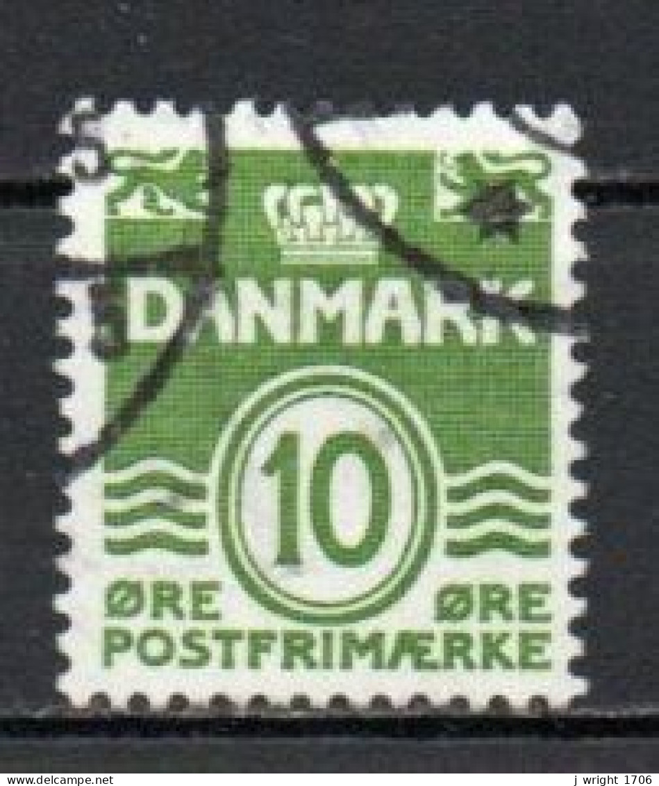 Denmark, 1962, Numeral & Wave Lines/Fluorescent, 10ø, USED - Oblitérés