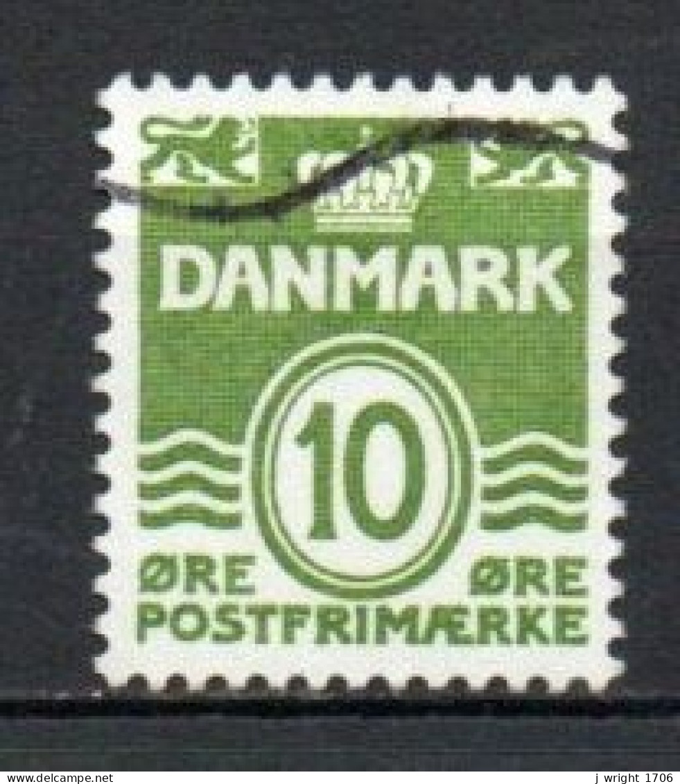 Denmark, 1962, Numeral & Wave Lines/Fluorescent, 10ø, USED - Gebraucht