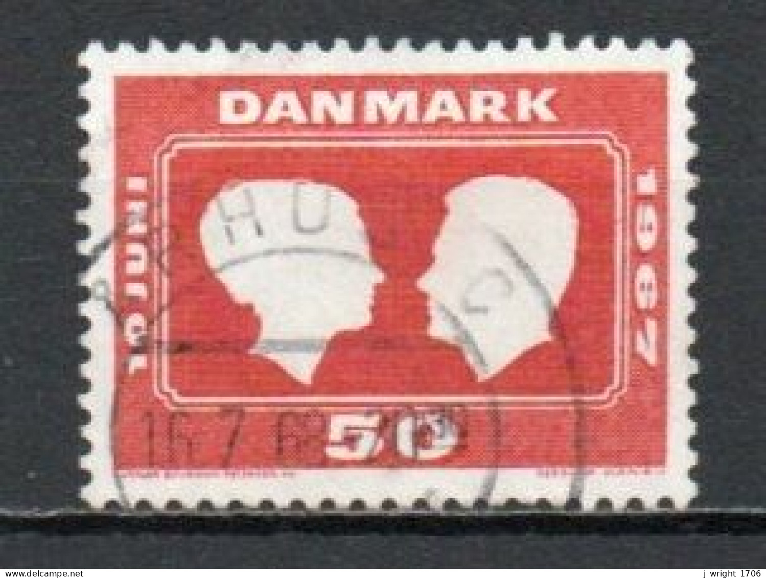 Denmark, 1967, Royal Wedding, 50ø, USED - Gebraucht